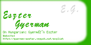 eszter gyerman business card